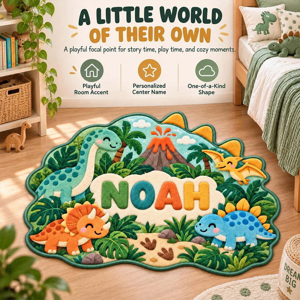 Personalized 3D Irregular Nursery Play Rug Dream Horse Rug Gift for Toddler Kids