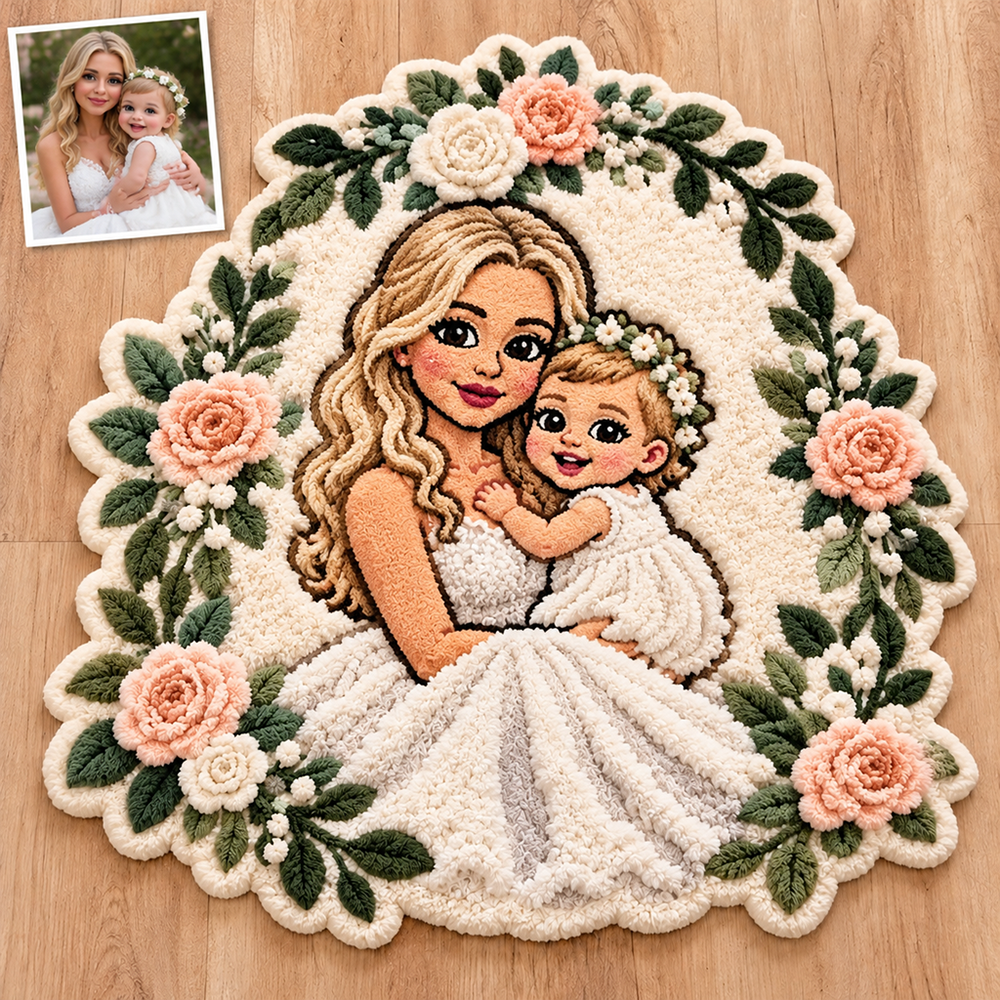 Personalized Photo Rug Custom Photo Throw Gift For Sisters Besties Family Cozy Home Decor Keepsake
