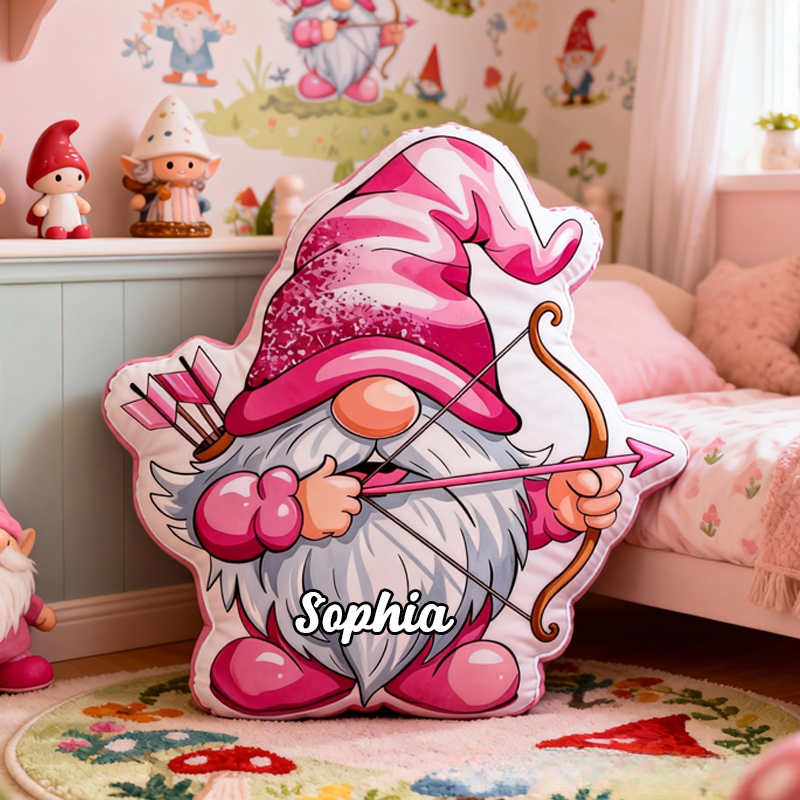 Personalized Cute Valentine's Day Goblin with Name Graphic 3D Print Pillow Valentine's Day Gifts Funny Gifts