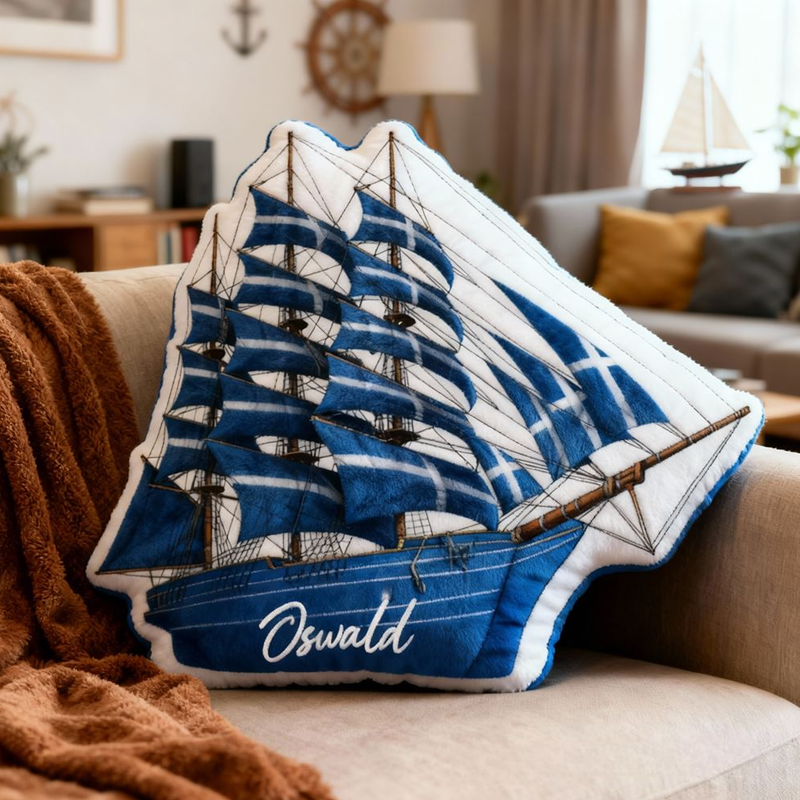 Personalized Cartoon Fabric with Name Graphic 3D Print Pillow Christmas Gift for Kids or Baby Birthday Gift