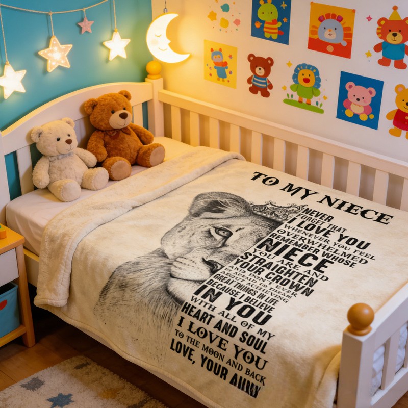 Personalized Custom Letter To My Niece Emotional Quote Blanket For Special Occasion Blanket