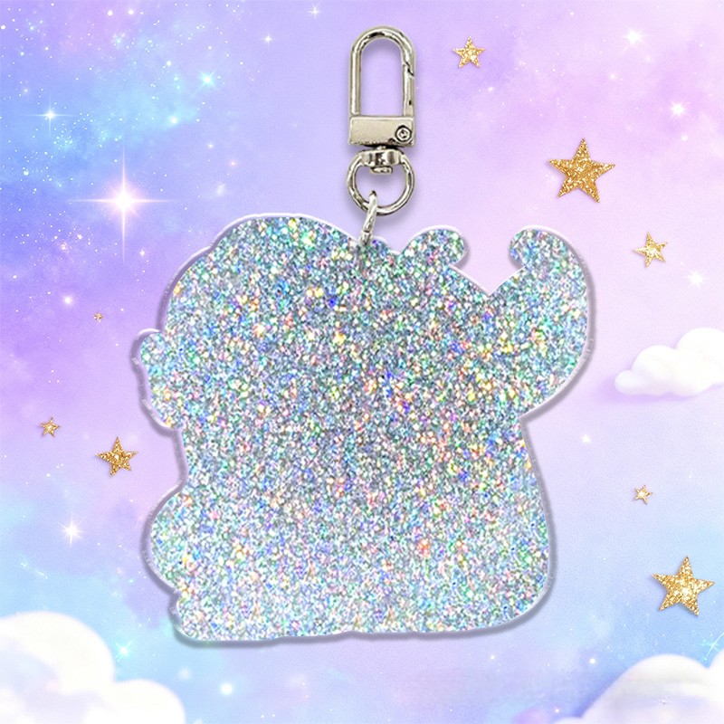Personalized Mermaid Initial Custom Name Soft Decorative Gift Ocean Fantasy Style Blue Sparkle Dream Cute Sea Princess Charm Lovely Magical Girl Accessory Glitter Keychain
