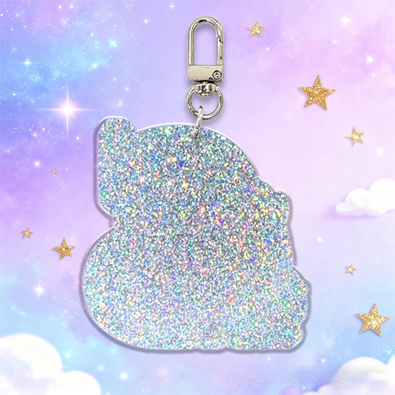 Personalized Dream Horse Initial Custom Name Soft Decorative Gift Pastel Magic Style Pink Blue Sparkle Dream Cute Fantasy Pony Lovely Girl Charm Sweet Accessory Glitter Keychain