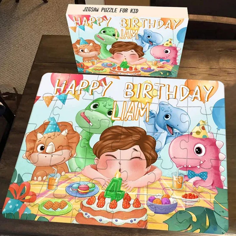 Personalized Birthday Celebration Puzzle with Custom Name and Whimsical Dream Horse Party Design Perfect for Joyful Playtime Kid Puzzle