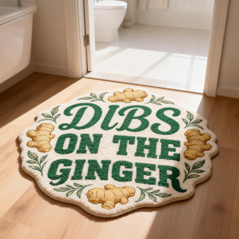 Dibs On The Ginger Funny Green Leaf Irish St Patricks Day Custom Name Cozy Playroom Decor Carpet Rug for Family