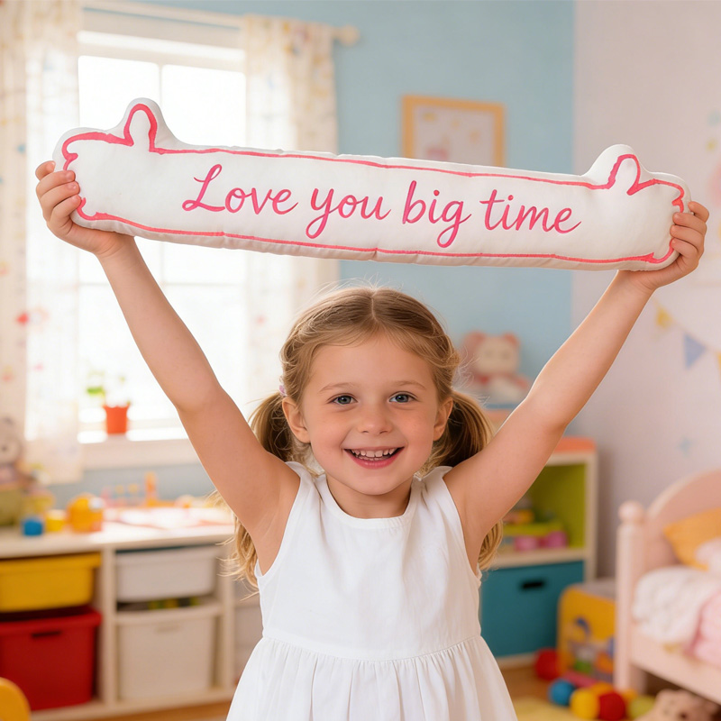 Personalized I Love You This Much Long Arms Hug Custom Name Soft Decorative 3D Print Pillow