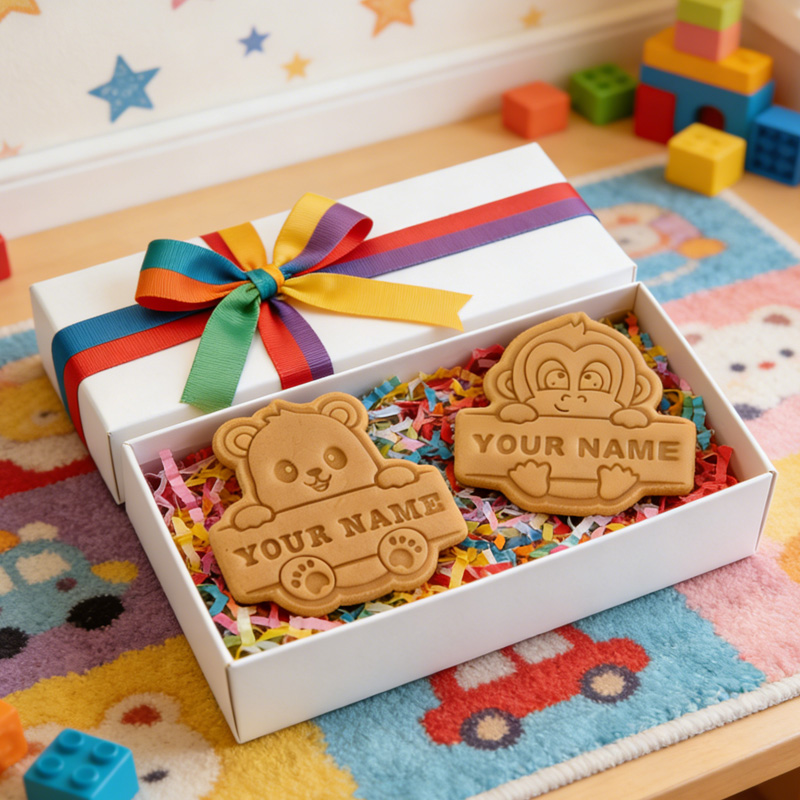 Personalized Cute Animal Shape Custom Name Kids Party Baking Gift Fondant Stamp Cookie Cutter
