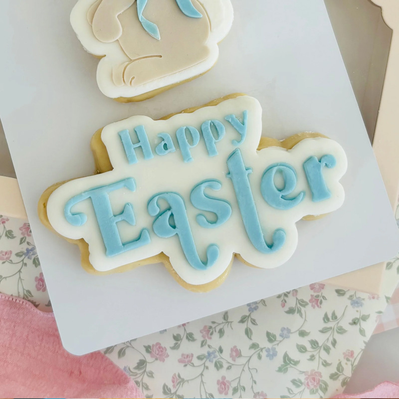 Personalized Happy Easter Custom Text Holiday Party Baking Decoration Cookie Cutter