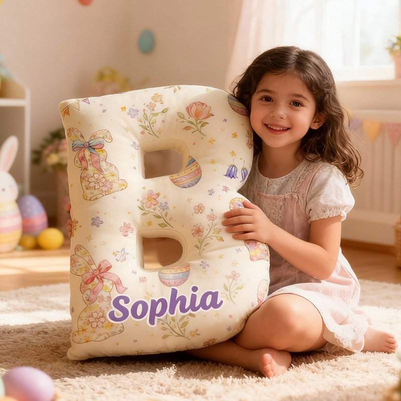Personalized Cute Initial Theme Custom Name Comfortable Decorative Home Accent 3D Print Pillow