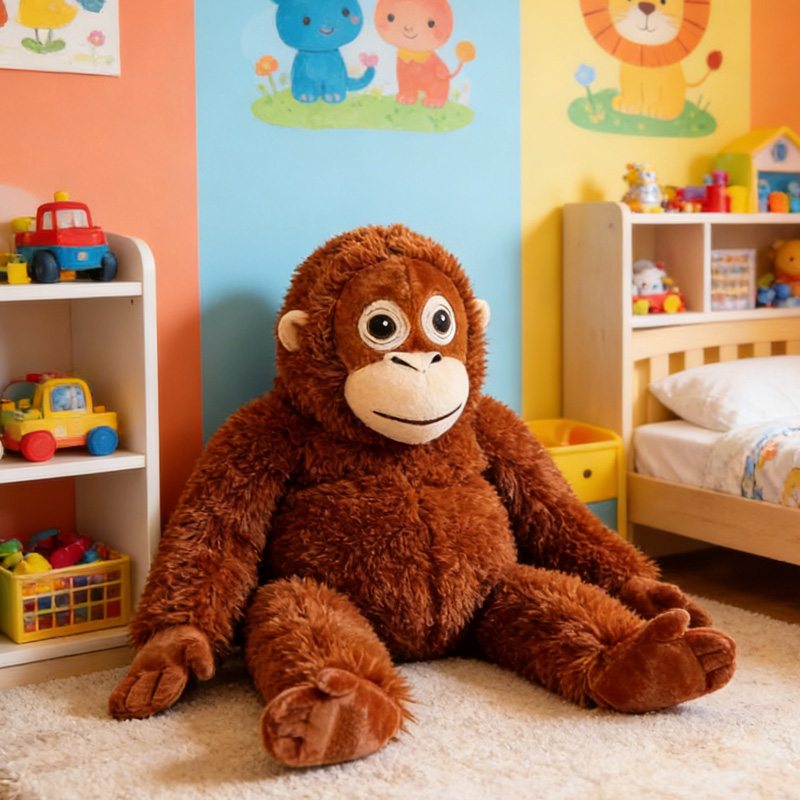 Soft Plush Brown Stuffed Animal Cute Custom Name Gift for Kids Room Decor Punch Monkey Doll Gifts for emotional comfort