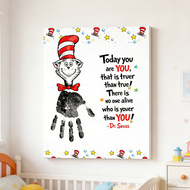 Personalized Kids Room Quote Custom Name Colorful Handprint Nursery Classroom Inspirational Decor Wall Art