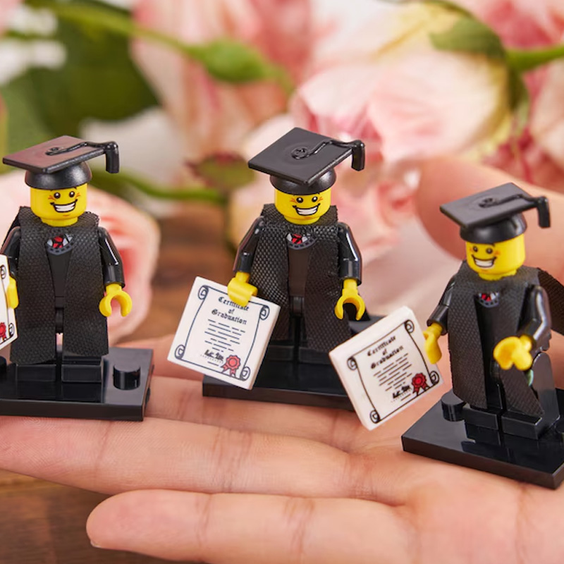 Graduation Bricks Graduate Minifigure Brick Figures Congratulations Grad Gift for Kids