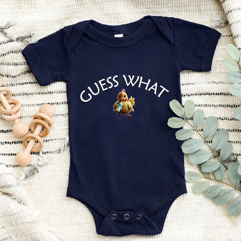 Guess What Chicken Butt Bodysuit Funny Bodysuit Cute Baby Shower Gift and Announcement Gift