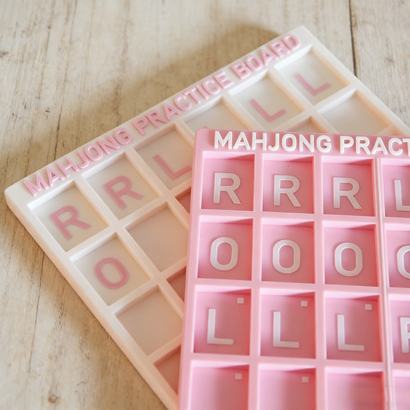 Colorful Mahjong Training Board Gift for Mahjong Lovers Practice Game Accessory 3D Solo Mahjong Board