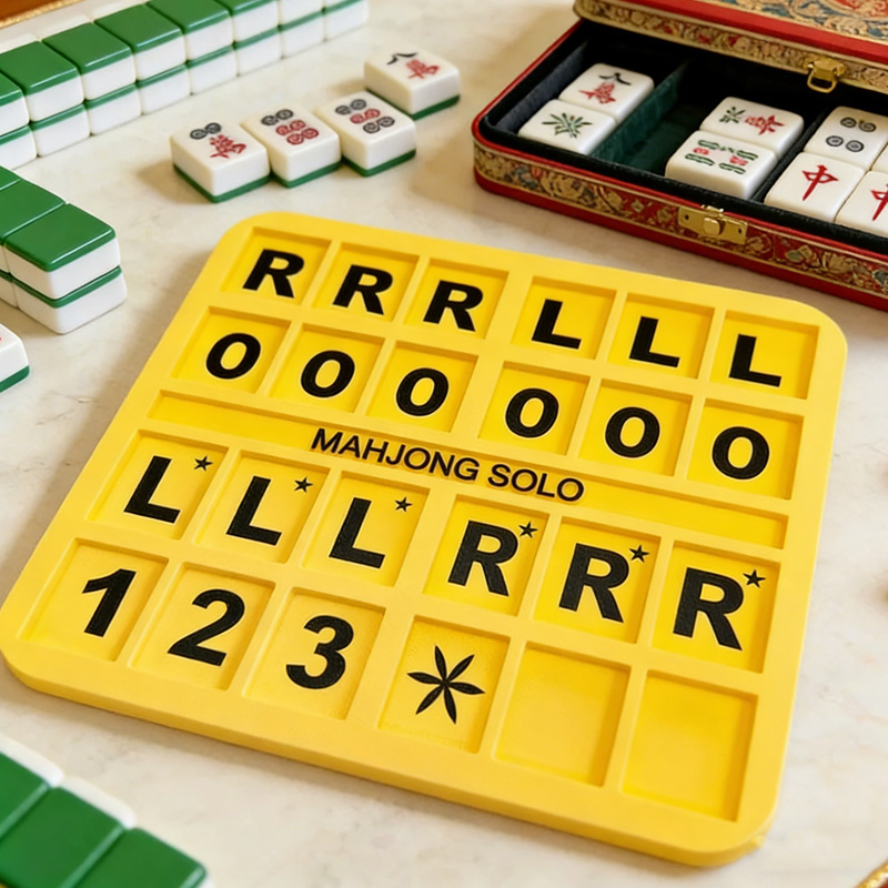 Colorful Mahjong Solo Practice Board Gift for Mahjong Players Fun Tabl