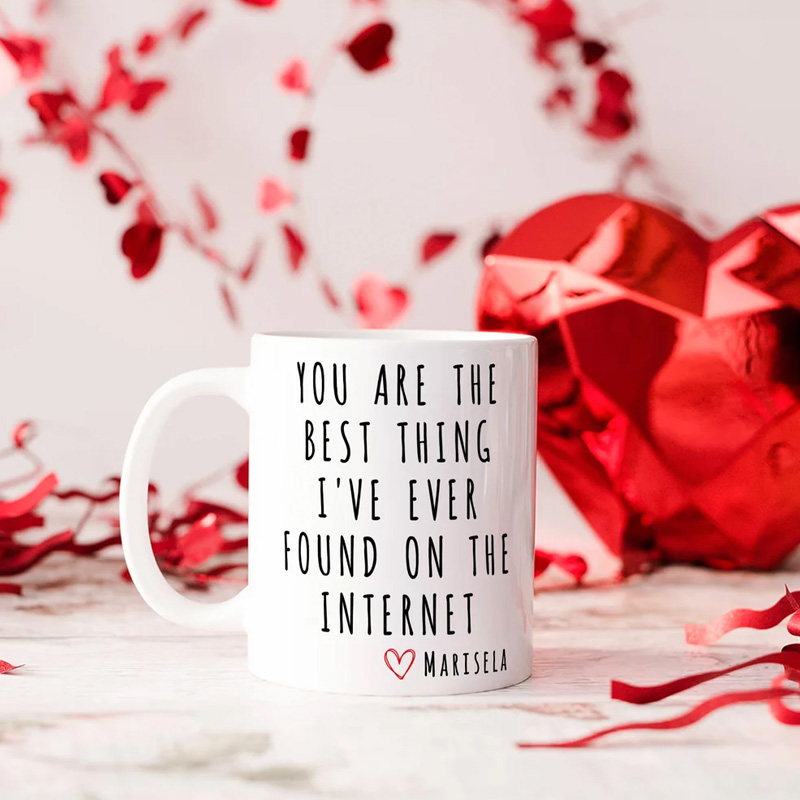 Personalized You Are The Best Thing Gratitude Text White Ceramic Mug with Name Daily Use Birthday Gift for Family Friends