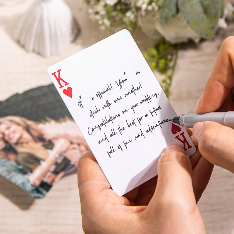 Personalized Wedding Guest Book Alternative Photo Poker Cards Wedding Keepsakes Gift for Her Him