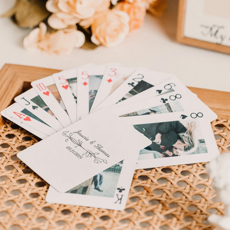 Personalized Deck of Playing Cards in Box Unique Photo Album Alternative Photo Playing Cards Deck Gift for Family and Couples and Friends