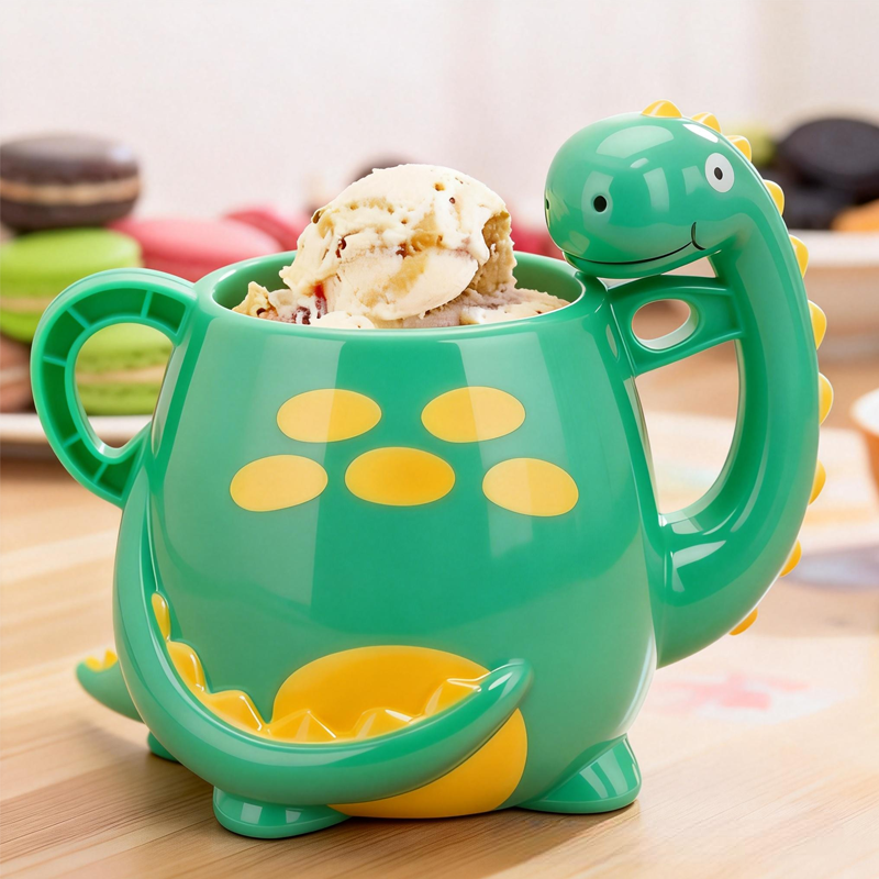 Cartoon Dinosaurs in Various Colors Ice Cream Pint Holder 3D Printed Cozy Birthday Gifts for Kids Dinosaurs Lovers Gifts