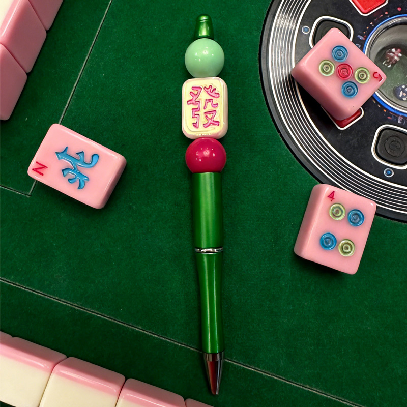 Colorful Creative Mahjong Style Cute Ballpoint Writing Tool Student Gift Stationery Mahjong Pen