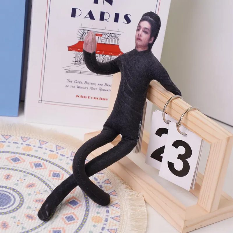 Personalized Custom Face Figure Soft Stuffed Toy Funny Flexible Poseable Doll Unique Gift Idea Handmade Abstract Plush