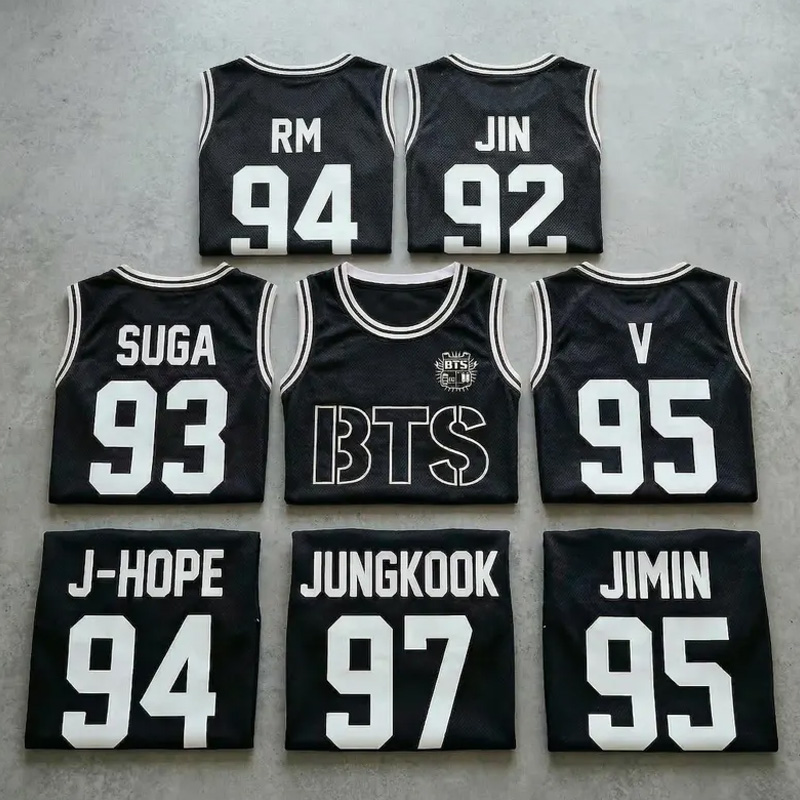Kpop Group BTS-Style Jersey, Custom BTS Members Basketball Jersey For Army, BTS World Tour 2026 Merch Top, Bangtan Comeback 2026 Sports Vest