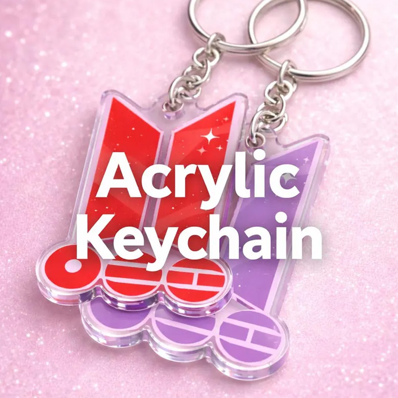 Kpop Acrylic Logo Pendant Cute Travel Bag Charm Creative Gift for Music Lovers Unique Accessory Kpop Fans Keychain