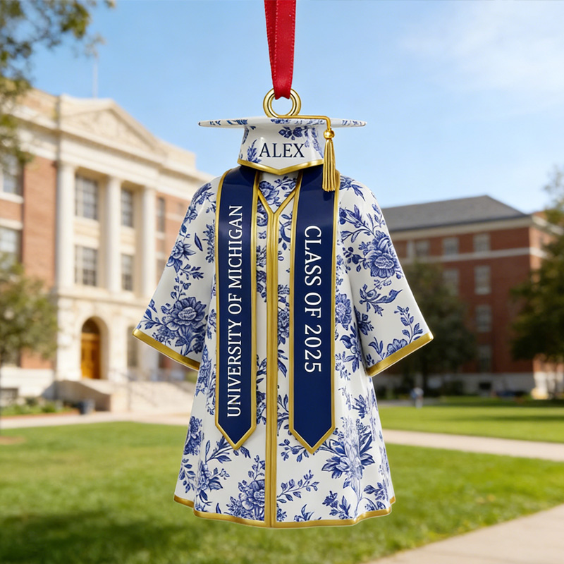 Personalized Gifts For Graduate Toile de Jouy Ornament Graduation Gifts Gift for Her Him