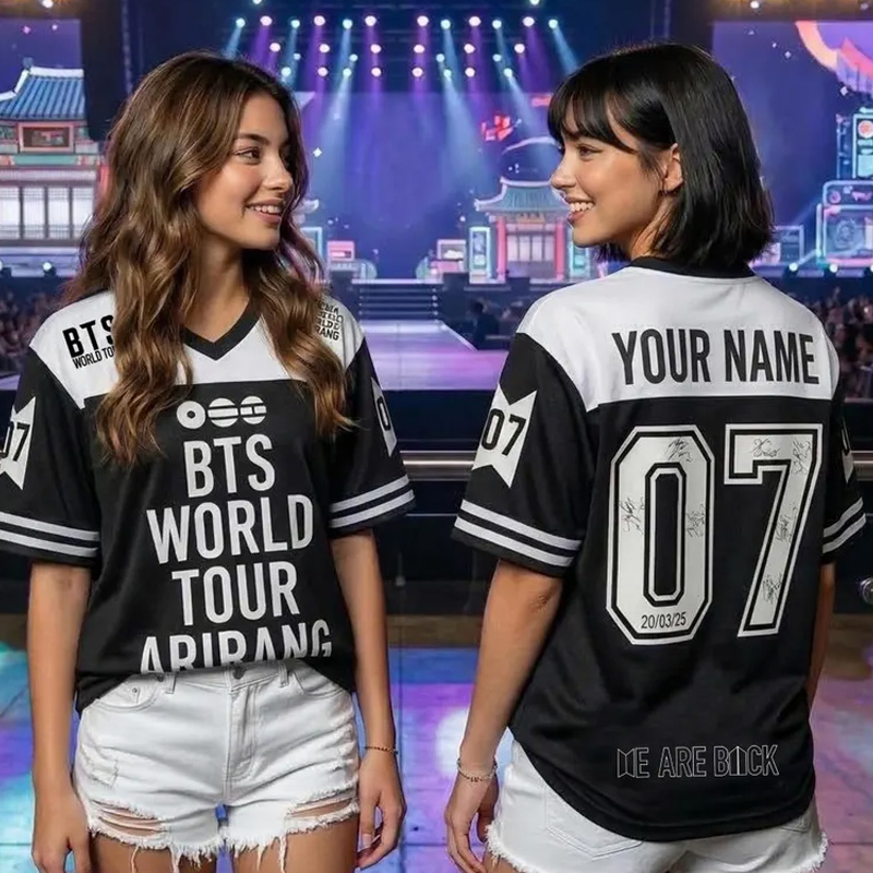 Personalized Concert Outfit Fan Gift Performance Stage Outfit Stylish Sports Team Spirit Wear 2026 World Tour Jersey Custom Name Kpop Mesh Shirt