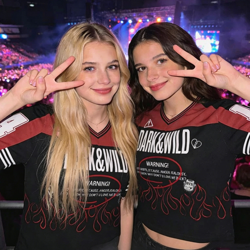 Personalized BTS Kpop Inspired Black Red Flame Pattern Concert Short Jersey Shirt