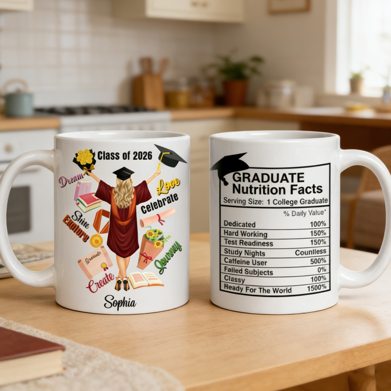Personalized Class of 2026 Graduation Mug Personalized Graduate Gift for Her Him School Graduation Cup