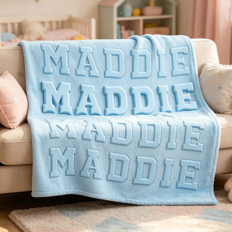 Personalized Name Blanket For Kids Custom Name Blanket For Baby Toddler Girls and Boy Nursery And Sleep