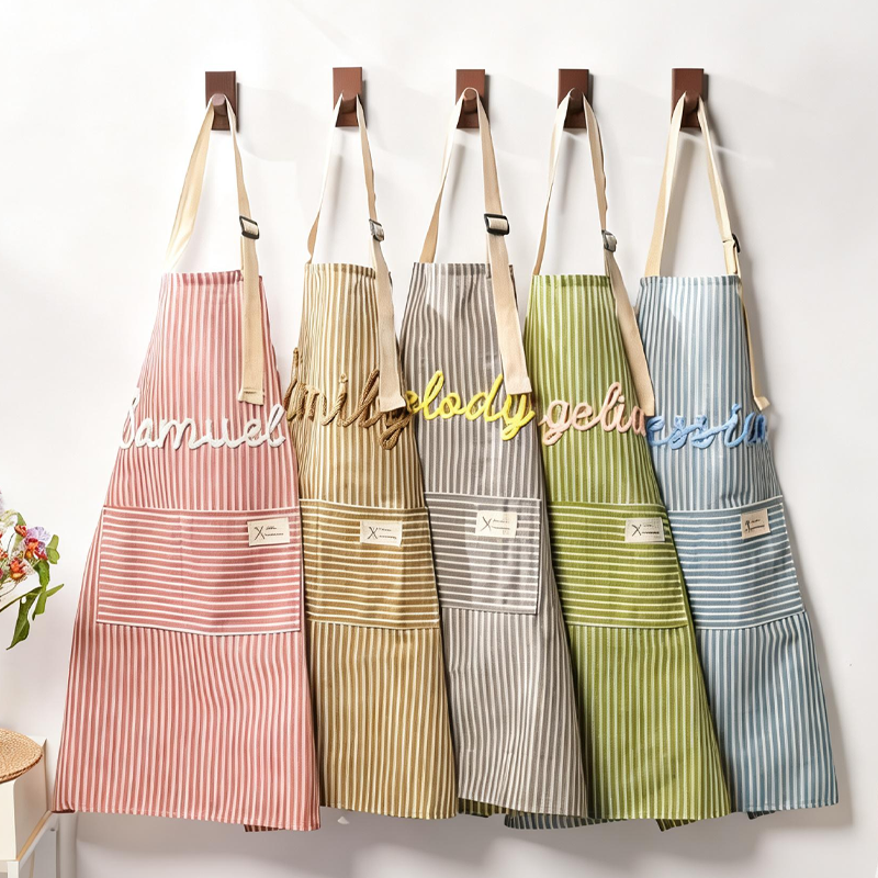 Personalized Cooking Apron with Pocket Custom Apron Kitchen Apron Gift for Mom Gift for Her Gift for Cooking