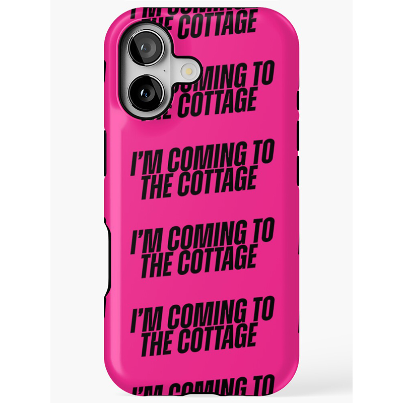 Personalized Hot Pink "I'm Coming To The Cottage" Phone Case for Hockey Fans Romance Gift