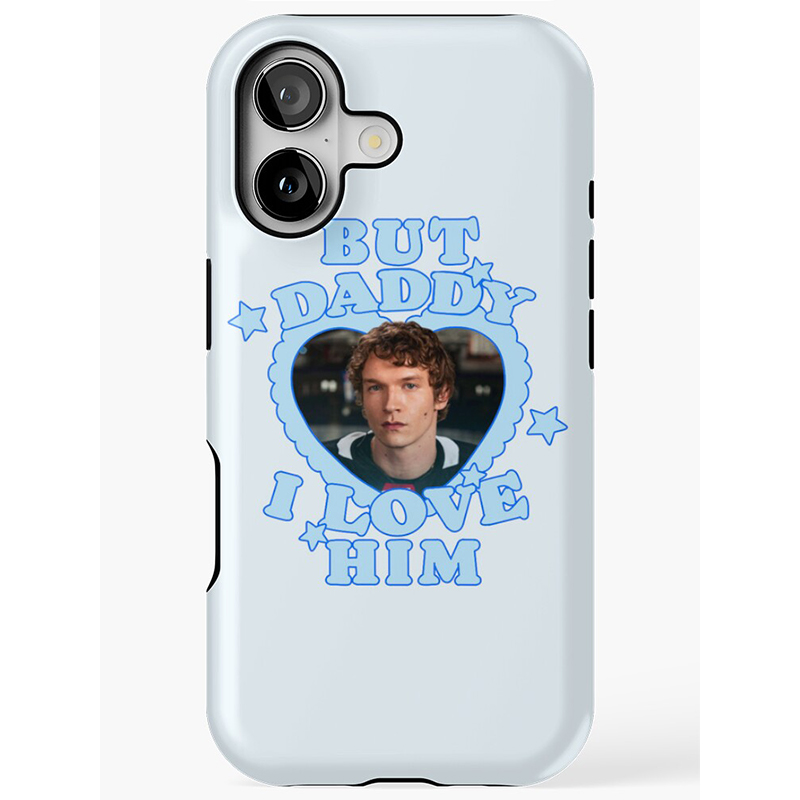 Personalized "But Daddy I Love Him" Hockey Heart Phone Case for Ice Hockey Fandom & Romance Lovers