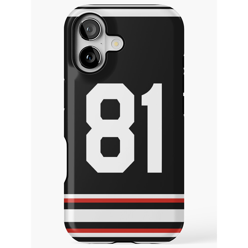 Personalized Ice Hockey Jersey #81 Phone Case Gift for Ice Hockey Enthusiasts and HR Fans