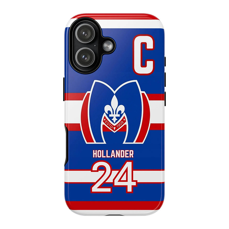 Personalized HR Theme Ice Hockey Team Jersey Phone Case Vintage Team Crest Design for Ice Hockey Lovers