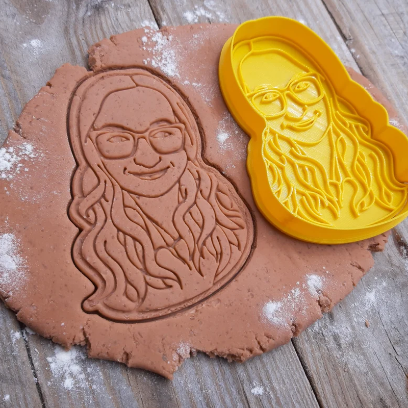Personalized Portrait Cookie Cutter Personalized Face Stamp Made from Photo Christmas Gingerbread Baking Gift