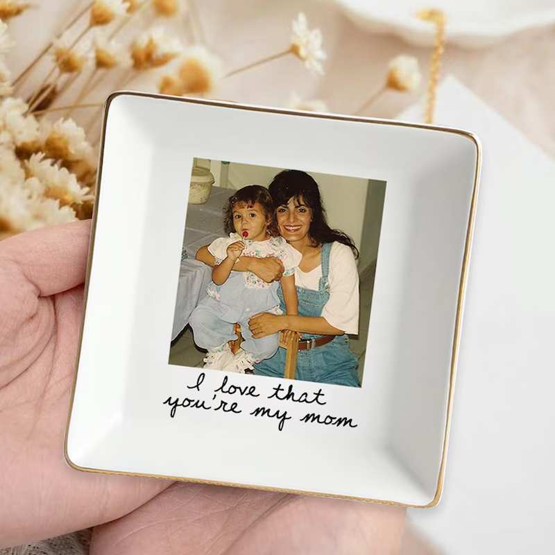 Personalized Photo Ring Dish Personalized Portrait Ceramic with Picture Birthday Gift