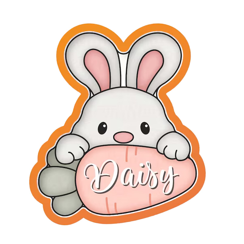 Adorable Bunny With Carrot Kids Easter Celebration Cookie Cutter
