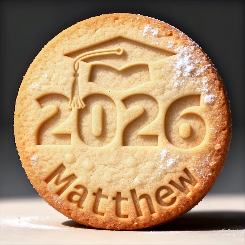 Personalized Class Year Graduation Hat Custom Name School Event Baking