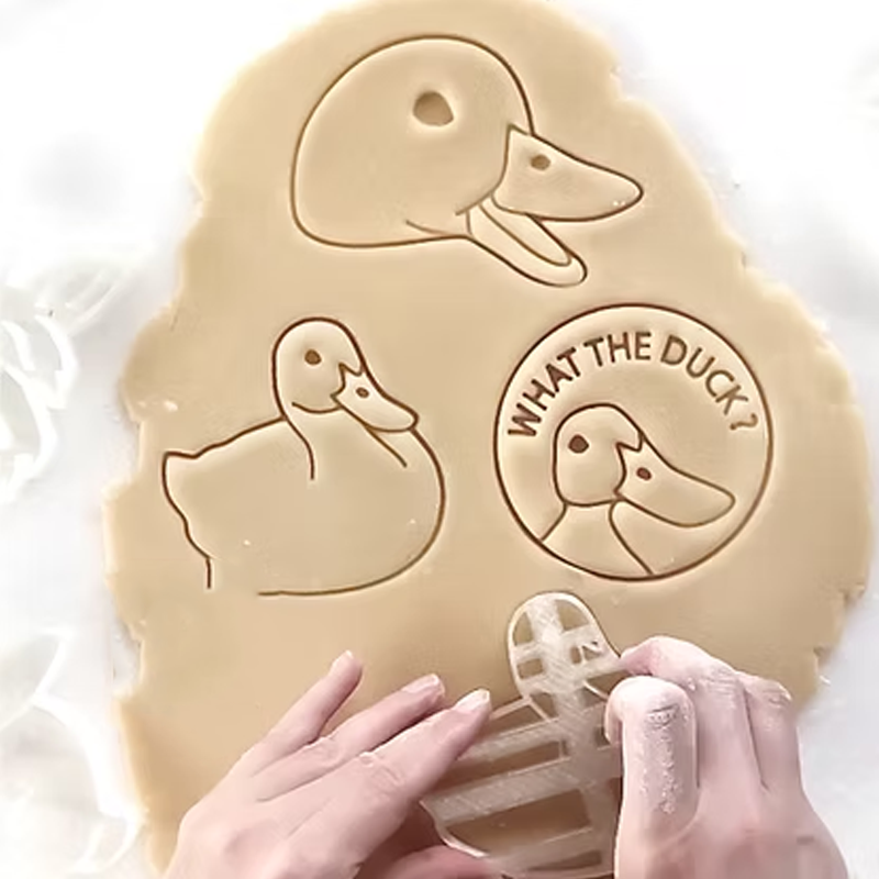 Cartoon What the Duck Cookie Cutter Children Biscuit Birthday Gifts for Kids