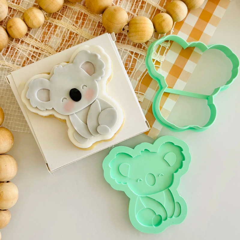 Adorable Animal Custom Name Kids Birthday Fondant Stamp Baking Tool Cookie Cutter