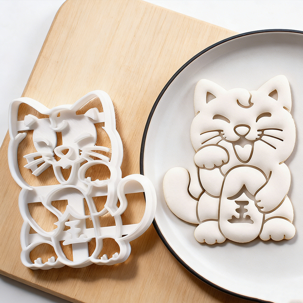 Personalized Lucky Cat Cookie Cutter Maneki Neko Design Perfect for New Year Celebrations or Gift Baking