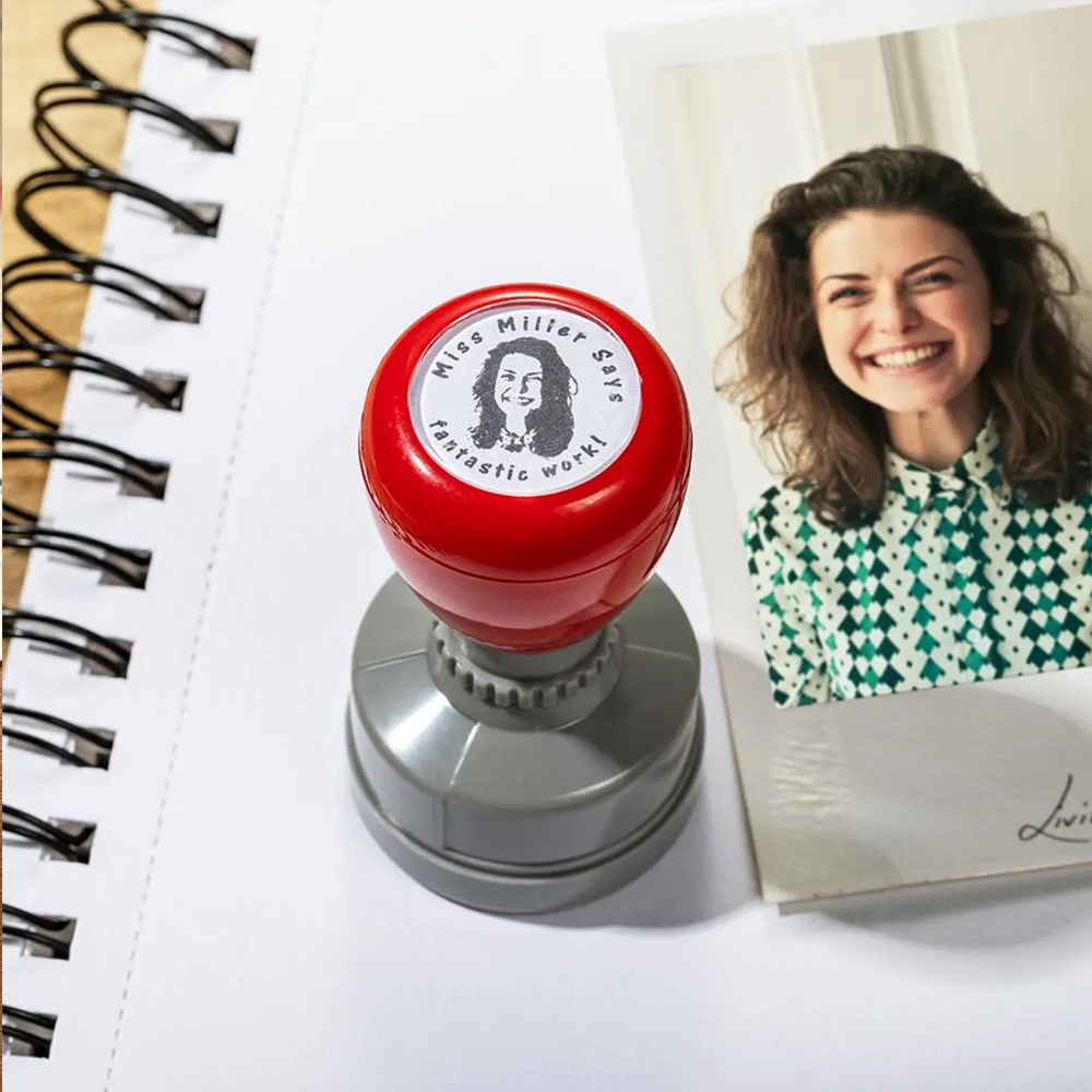 Personalized Photo Stamp Custom Portrait Rubber Stamp Perfect for Couple Romantic Gifts Journals or Scrapbooking
