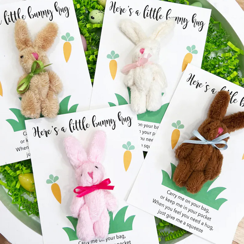 Easter Basket Stuffers for Boys and Girls Cuddly Bunny Pocket Hug Gift for Kids 