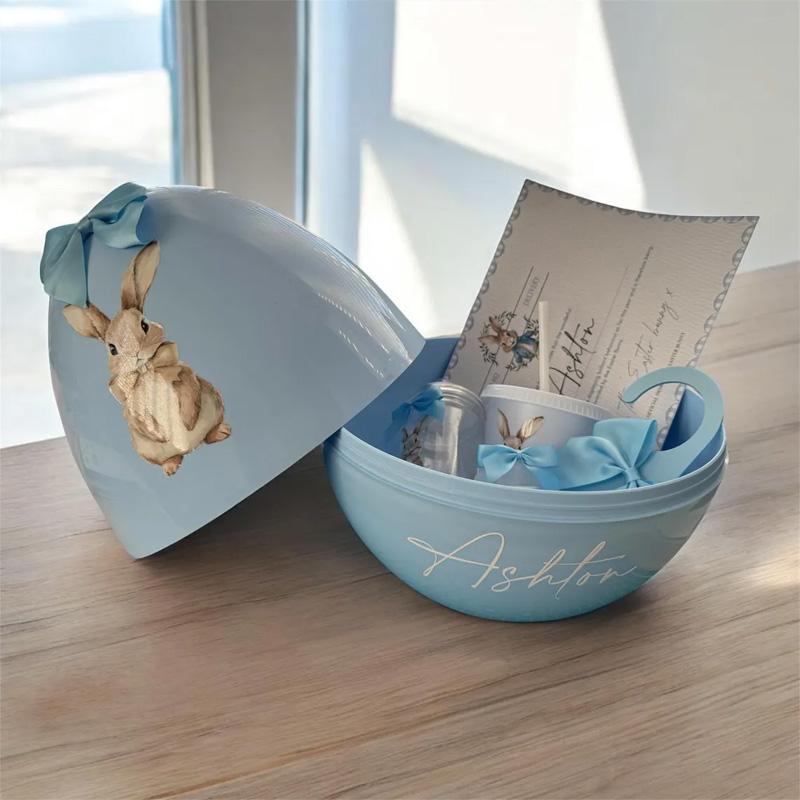 Personalized Bunny Theme Custom Name Handcrafted Decorative Gift For Children Easter Egg