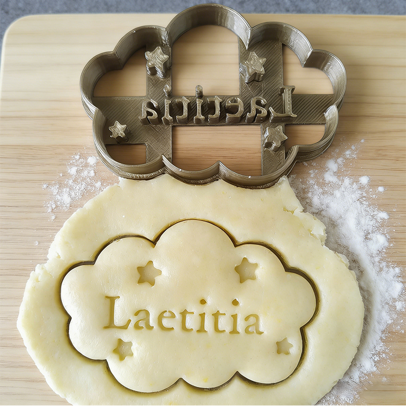 Personalized Name 3D Printed Cloud-Shaped Cookie Cutters Baking Gift Birthday Gift