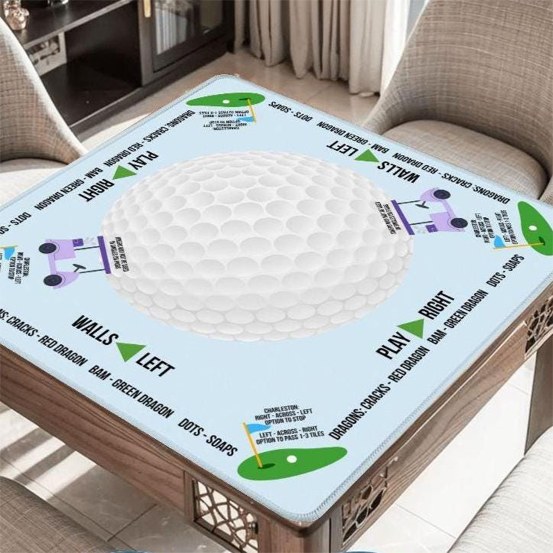 Personalized Golf Themed Mahjong Mat, Custom Golf Mahjongg Table Pad, Gift for Golf and Mah jong Lovers