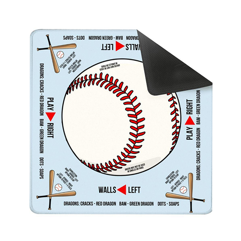 Personalized Baseball Lover's Mahjong Table Mat for Home and Team Clubhouse Play